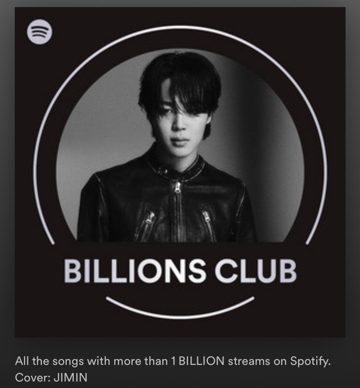 Jimin is on the cover on Spotify’s “Billions Club” playlist! - 060424