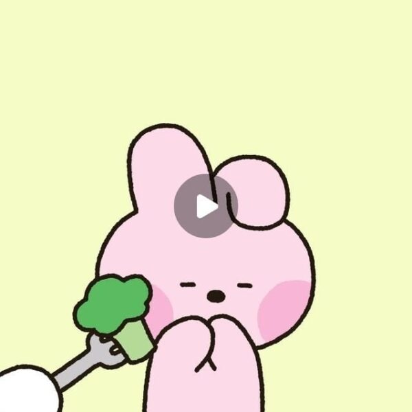 240426 BT21 on Instagram: pov: why you should not to stick to one dish👀🥦