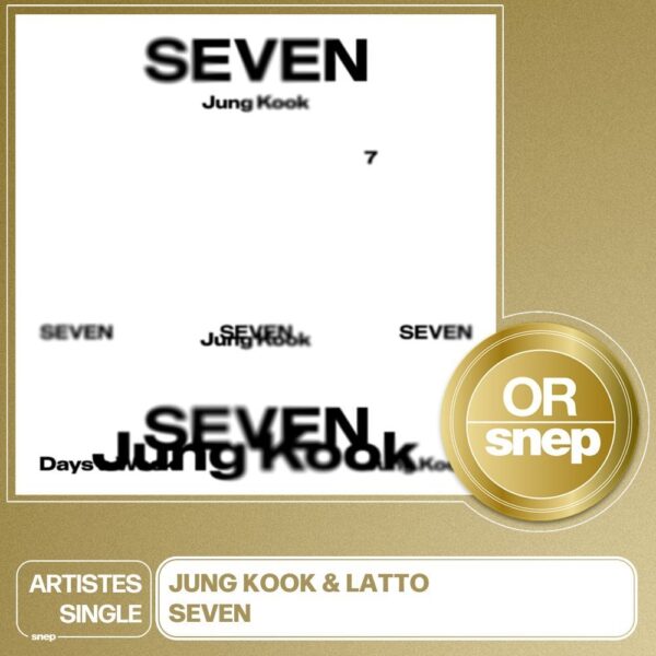 240401 "Seven (feat. Latto)" by Jungkook is now certified Gold in France.