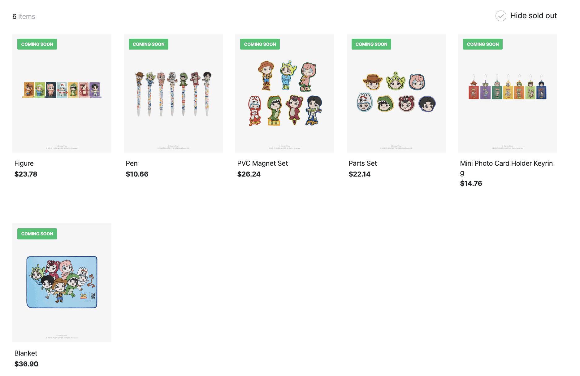 Preview of TinyTAN x Toy Story merch is now available on Weverse Shop - 020424