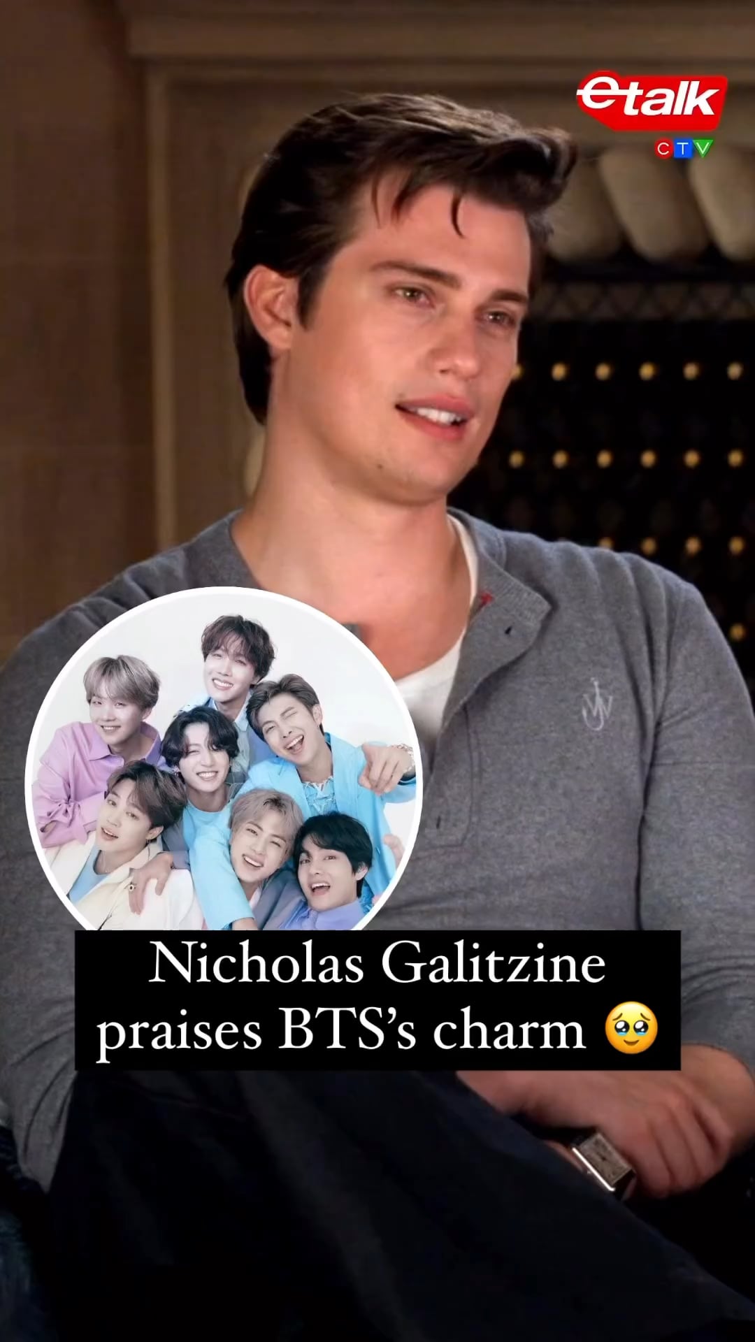 Etalk IG Post: “When Nicholas Galitzine was preparing to become a boyband member in ‘The Idea of You’ he turned to BTS for inspiration. - 300424