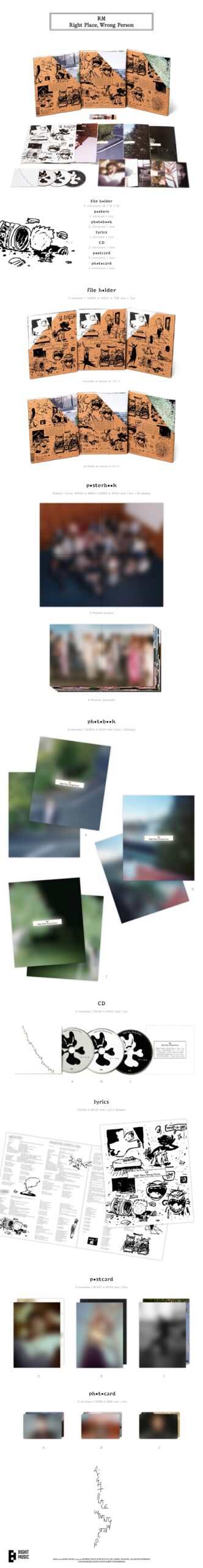 RM's 2nd Solo Album 'Right Place, Wrong Person' Album Packaging Preview - 260424