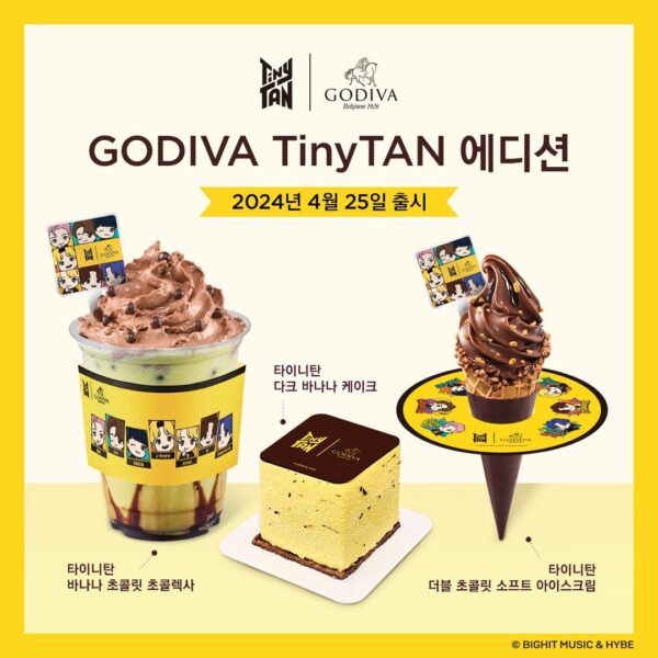 240424 Godiva x Tiny Tan edition released in S. Korea