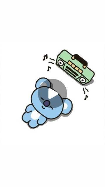 240524 BT21 on Instagram: KOYA's To-Do List: Chillin', Vibin', and Rollin' to the fav tunes all day. 📻🎶