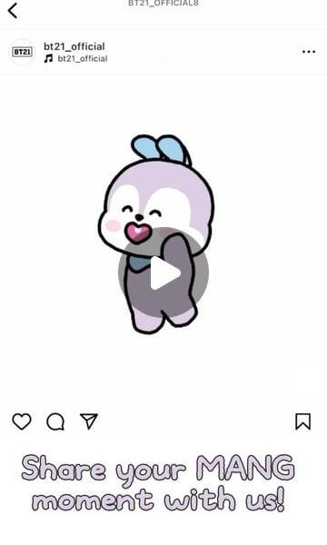 240521 BT21 on Instagram: Share your MANG moment with us with GiF!