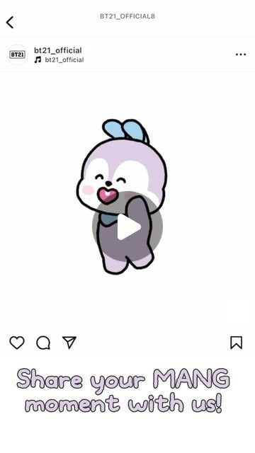 240521 BT21 on Instagram: Share your MANG moment with us with GiF!