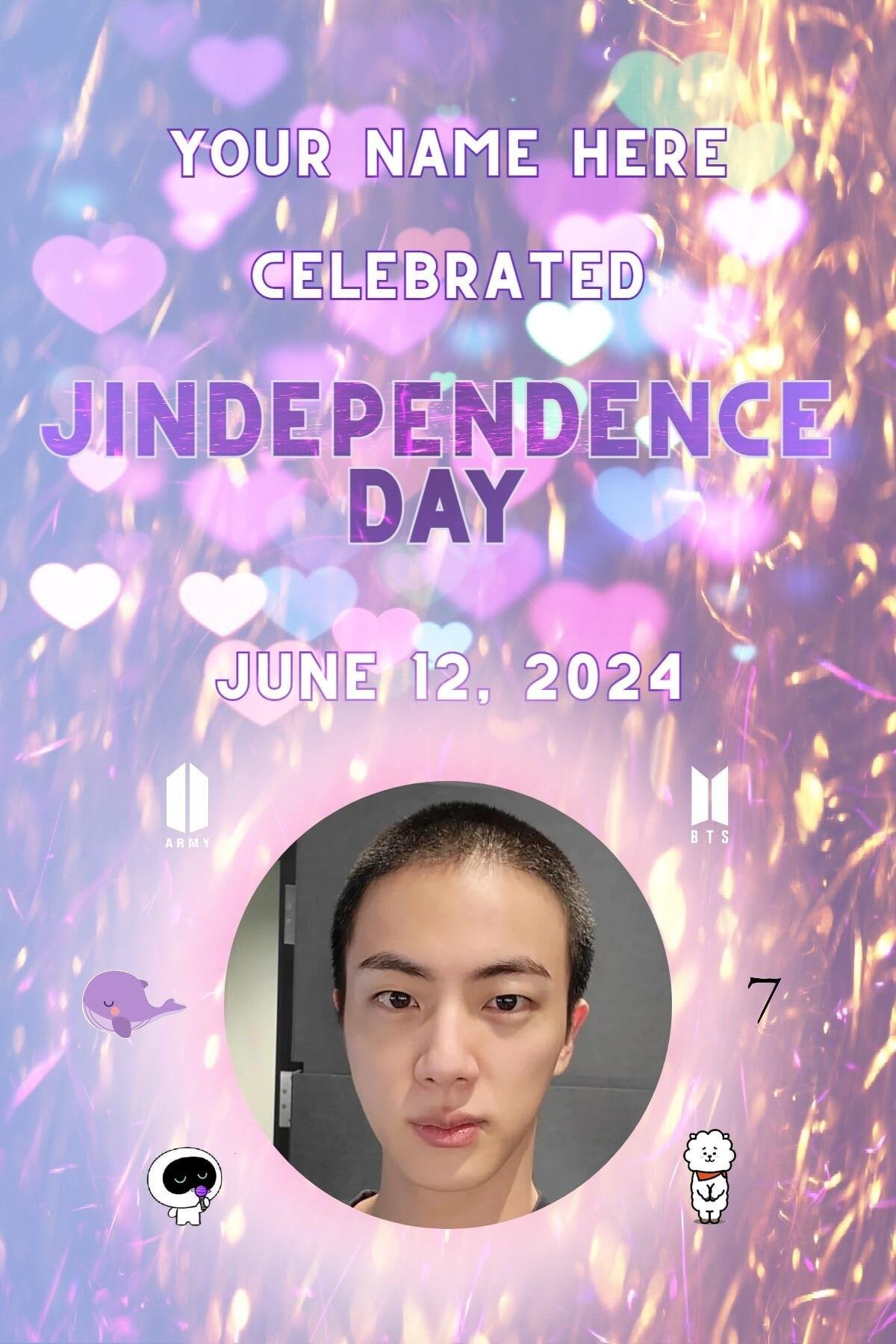 [GIVEAWAY] "JINDEPENDENCE DAY" Commemorative Postcard - With Your Name On It! (WW)