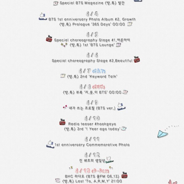 BTS Festa Schedules 2014-2023