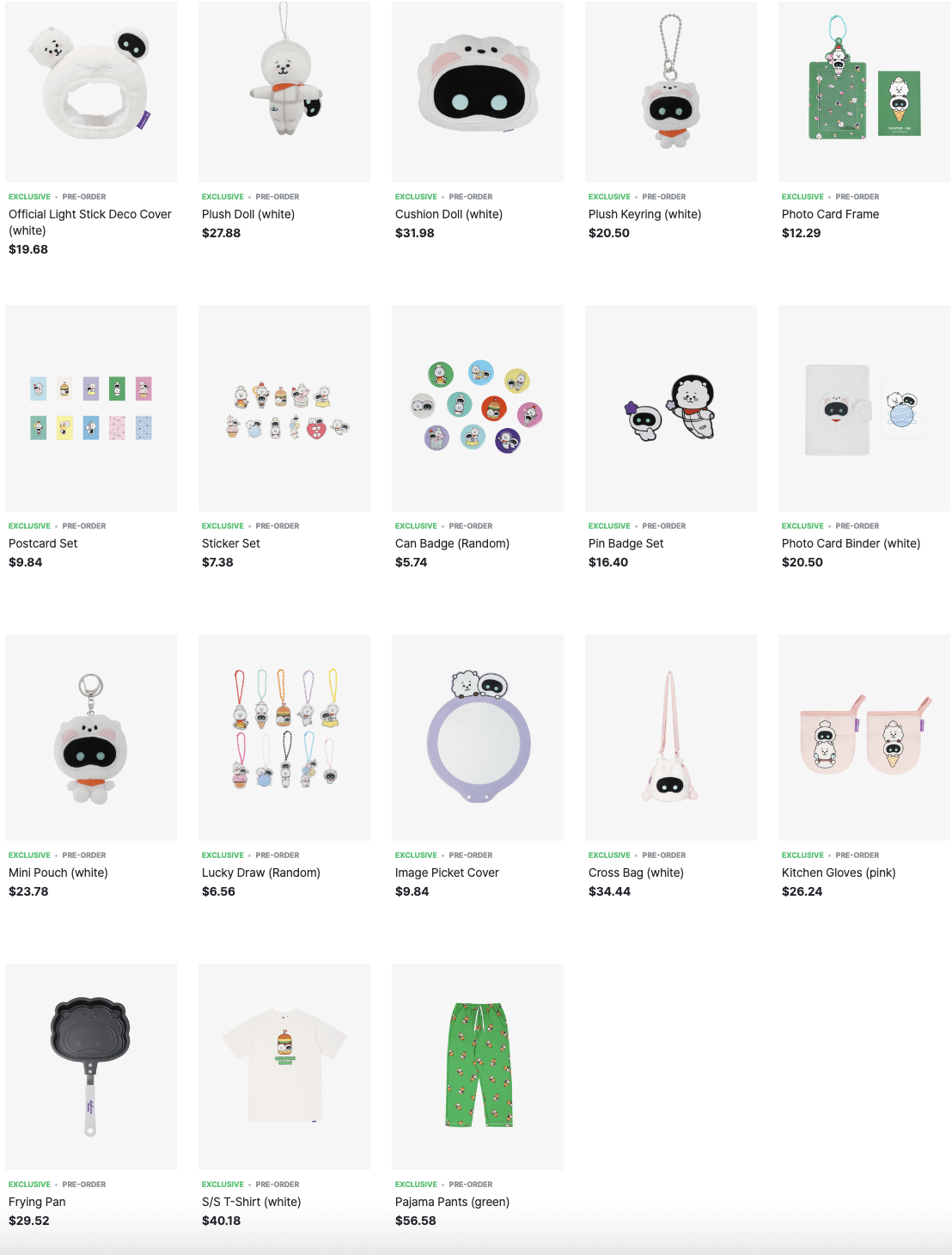 240626 Weverse Shop: A 2nd round of pre-orders for Wootteo x RJ Collaboration Merch is now available