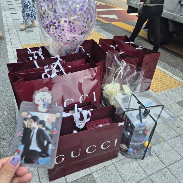 Army spots gifts from Gucci celebrating Jin's release