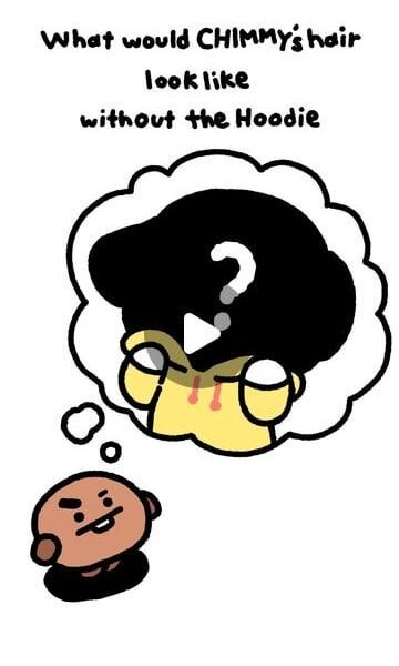 240619 BT21 on Instagram: 🍪💭: CHIMMY’s hairstyle must be quite a blast!