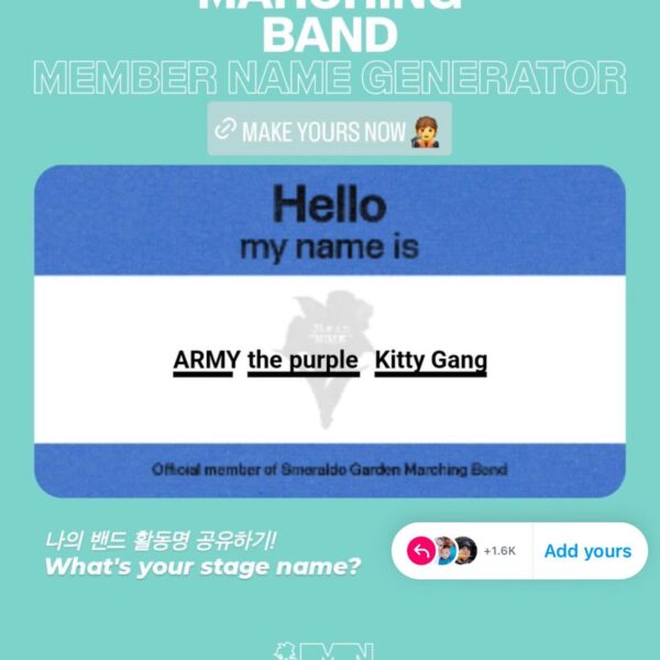[BTS Official IG Story] What’s your stage name? - 280624