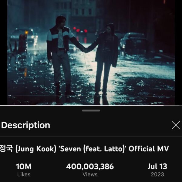 Jungkook’s “Seven (feat. Latto)” MV has surpassed 400 million views on YouTube - 200624