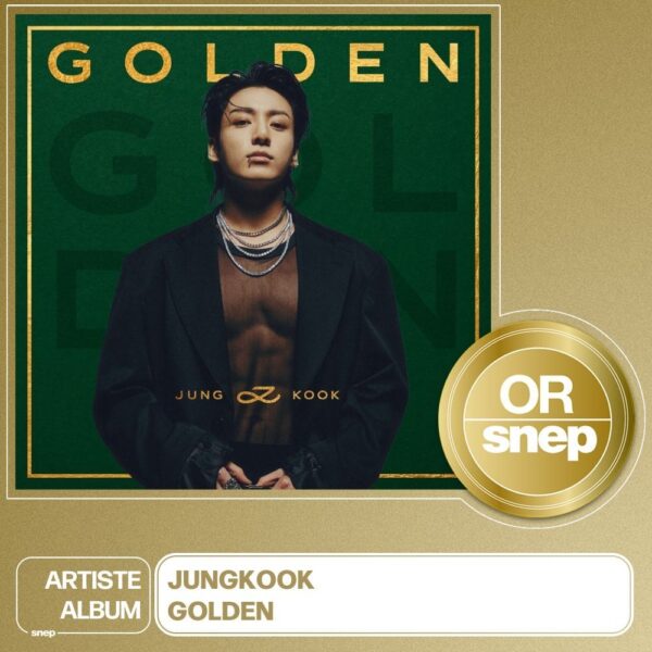 240722 SNEP Certifications Milestones: Jungkook’s “Golden” is now certified Golden with 50,000 units sold