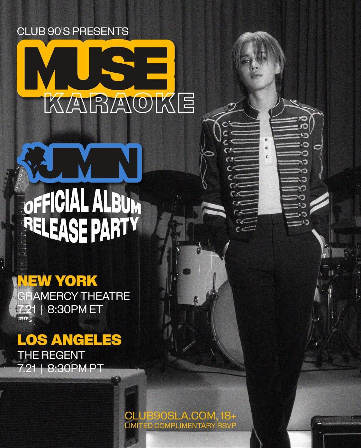 [Geffen Records] ARMY! Celebrate the release of Jimin’s ‘MUSE’ at the official Club 90’s album release parties in LA and NYC. Tickets are on sale now! - 150724