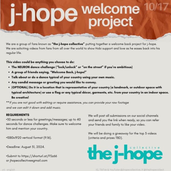 Jhope welcome project- Fan project to welcome him back