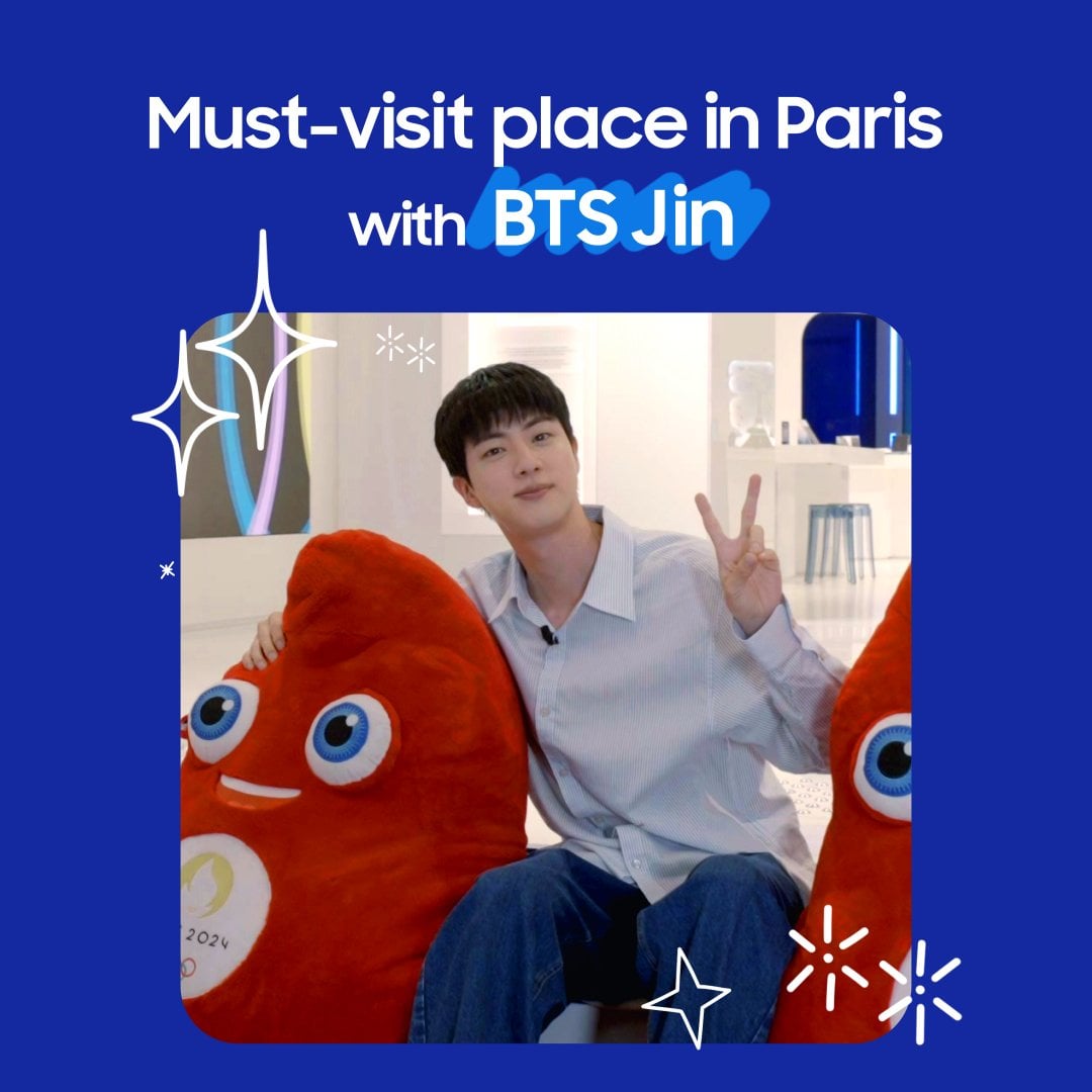 240807 Samsung Mobile: POV: Worldwide Handsome, Jin offers you a tour of the Olympic Games Experience Pop up!