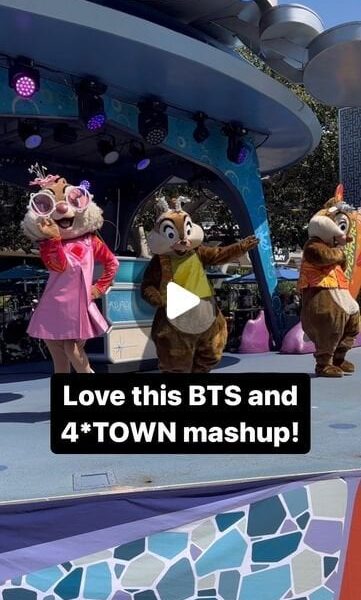 240808 BTS’ Dynamite was featured during the dance party for D23 Day at Disneyland