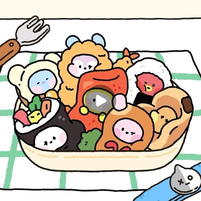 240809 BT21 - Too tasty… wait, no, too cute... or is it tasty? 😋🥢