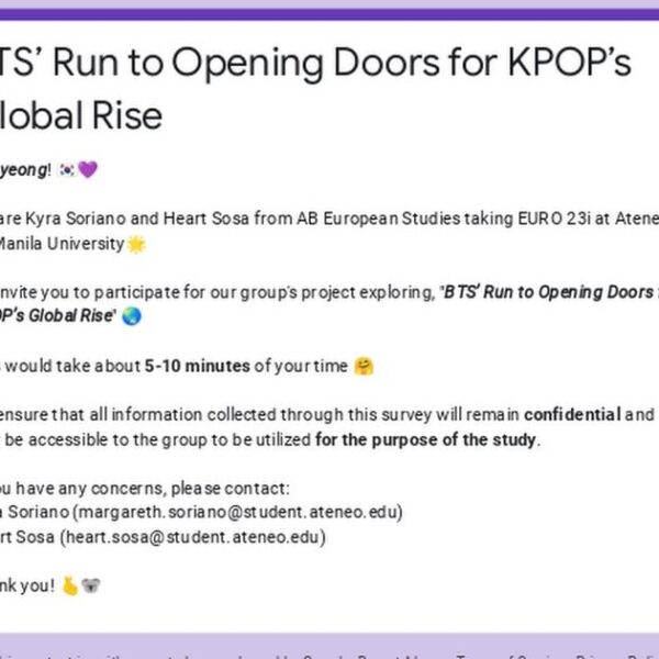 Survey about BTS' popularity (Ages 13+, international participants)