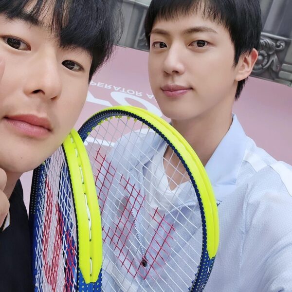 Tennis coach Kim Sang Gyun IG Post with Jin - 170924