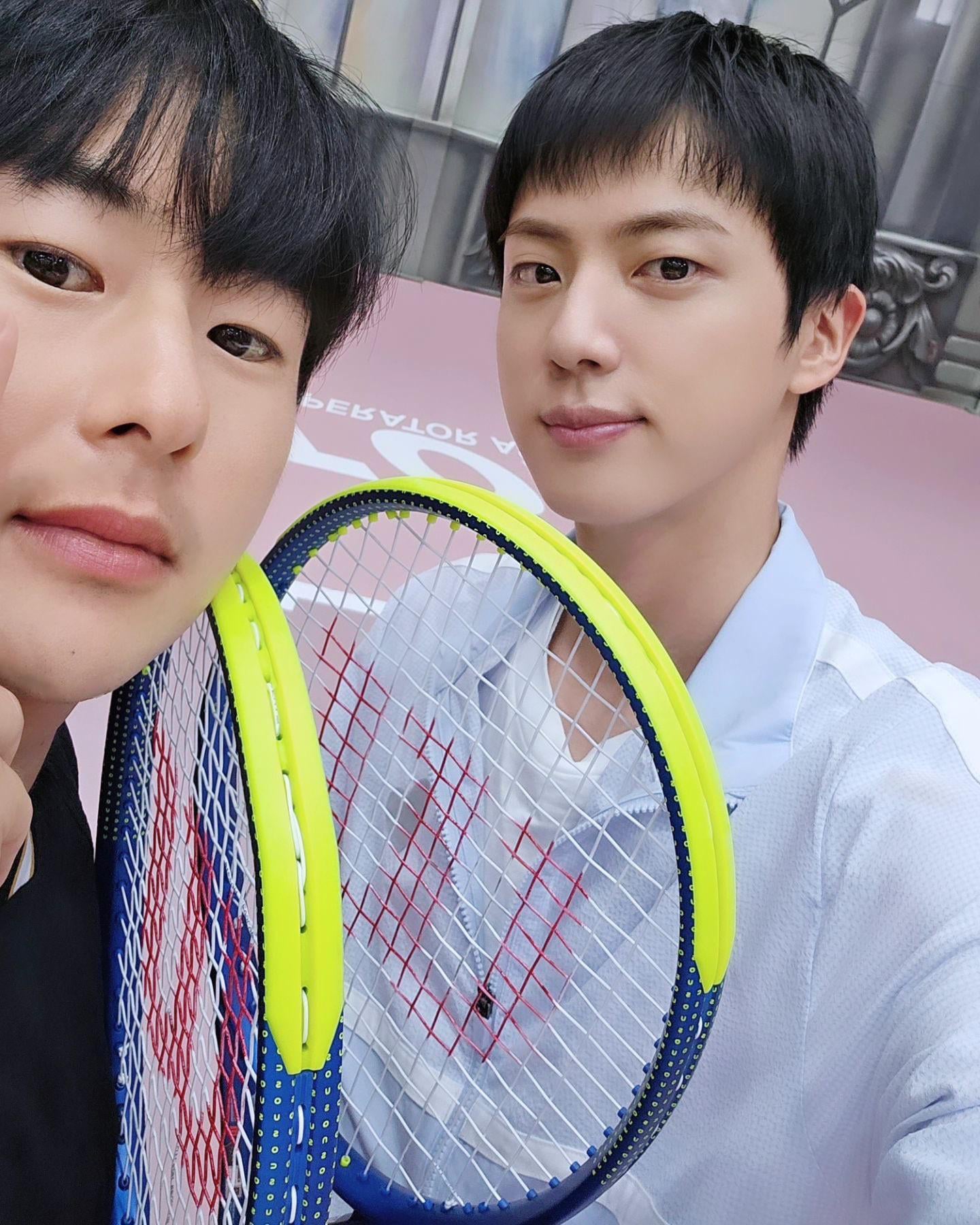 Tennis coach Kim Sang Gyun IG Post with Jin - 170924