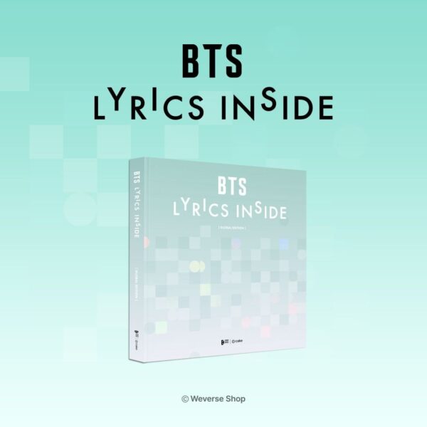 240923 Weverse Shop: Pre-order BTS LYRICS INSIDE (New Cover Edition)💜 Learn Korean phrases from the beautiful lyrics of BTS songs✨