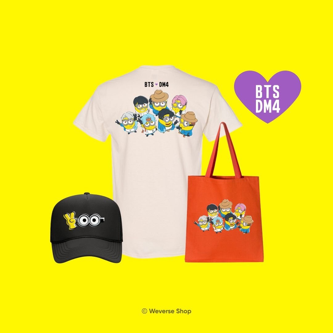 240909 Weverse Shop: Pre-order BTS X DM4 Collaboration Merch💜 The Special Collaboration of BTS and Despicable Me 4✨