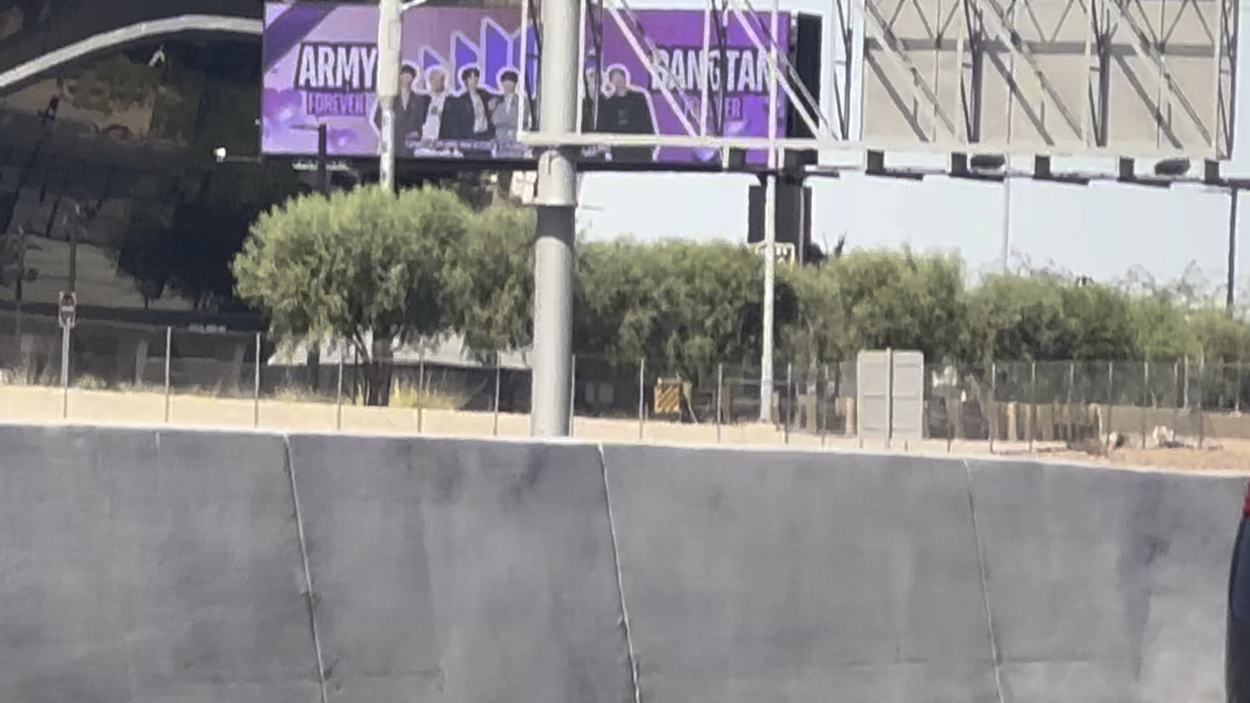 Saw this digital billboard at Allegiant Stadium while in Las Vegas! I think it’s BTS Army over 40 Club! Is there an ongoing list of these types of projects?