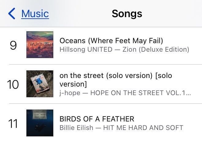 241017 iTunes Milestones: j-hope’s “on the street (Solo ver.)” has entered the Top 10 of iTunes US