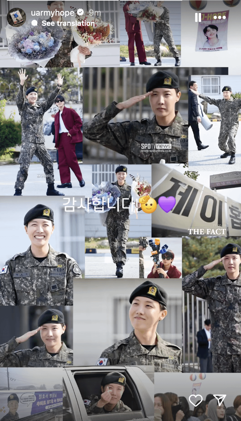 241017 j-hope's Return from Enlistment Press and SNS Megathread